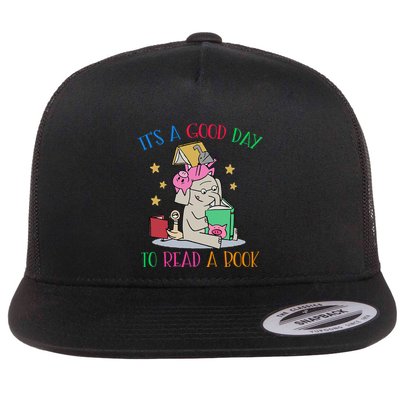 Its A Good Day To Read Bookworm Librarian Book Lover Gift Flatbill Hat