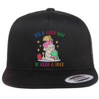 Its A Good Day To Read Bookworm Librarian Book Lover Gift Flat Bill Trucker Hat