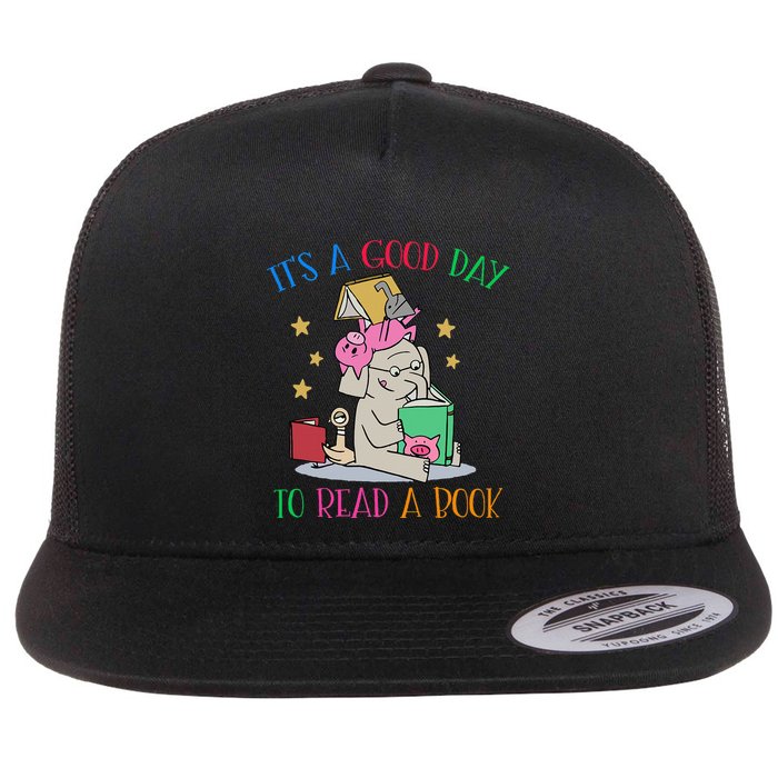 Its A Good Day To Read Bookworm Librarian Book Lover Gift Flat Bill Trucker Hat
