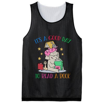 Its A Good Day To Read Bookworm Librarian Book Lover Gift Mesh Reversible Basketball Jersey Tank