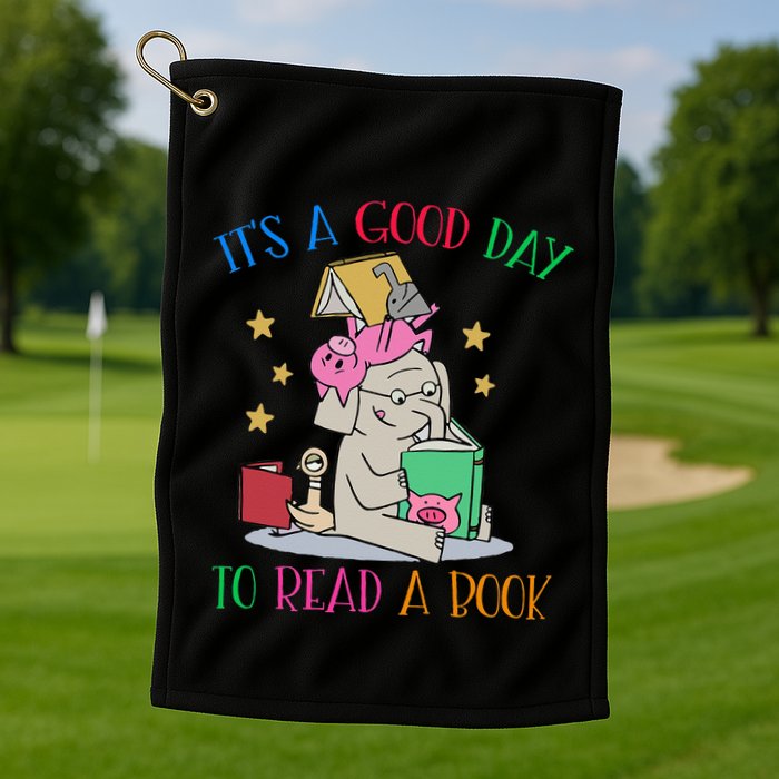 Its A Good Day To Read Bookworm Librarian Book Lover Gift Golf Towel