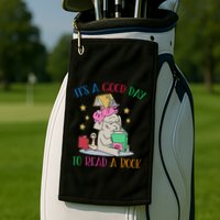 Its A Good Day To Read Bookworm Librarian Book Lover Gift Golf Towel