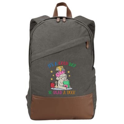 Its A Good Day To Read Bookworm Librarian Book Lover Gift Cotton Canvas Backpack