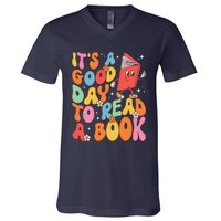 Its A Good Day To Read A Book Librarian Teacher V-Neck T-Shirt