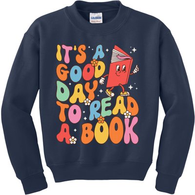 Its A Good Day To Read A Book Librarian Teacher Kids Sweatshirt