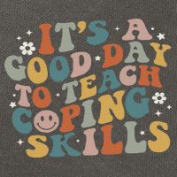 ItS A Good Day To Teach Coping Skills Inspirational Teacher Cotton Canvas Backpack