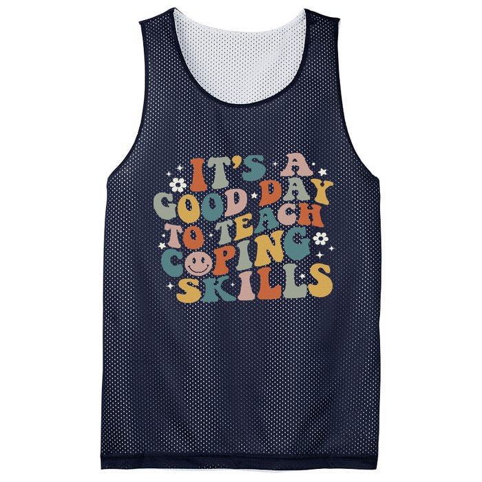 ItS A Good Day To Teach Coping Skills Inspirational Teacher Mesh Reversible Basketball Jersey Tank