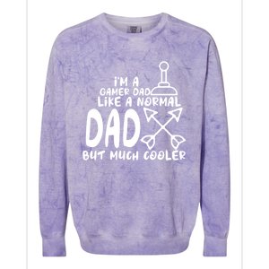 Im A Gamer Dad Like A Normal Dad But Much Cooler Player Gift Colorblast Crewneck Sweatshirt