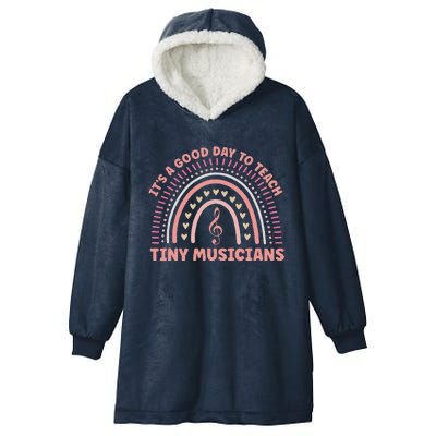 Its A Good Day To Teach Tiny Musicians Music Teacher Rainbow Hooded Wearable Blanket