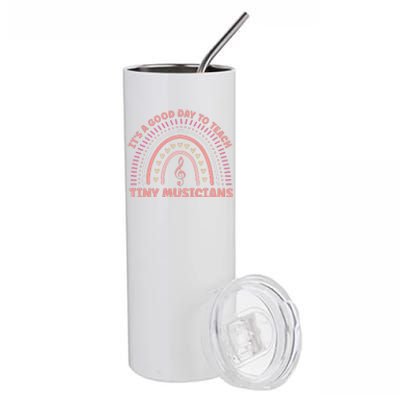 Its A Good Day To Teach Tiny Musicians Music Teacher Rainbow Stainless Steel Tumbler