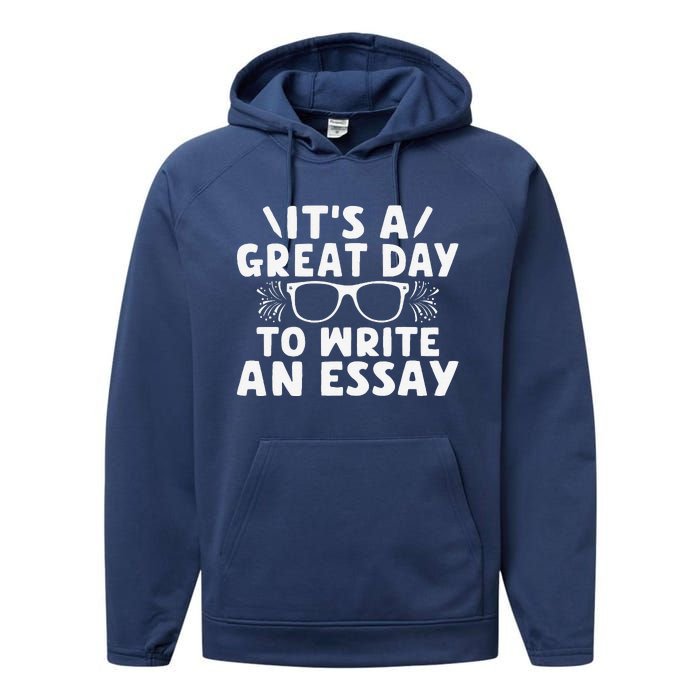 Its A Good Day To Write An Essay English Teacher Performance Fleece Hoodie