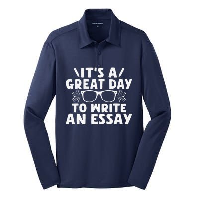 Its A Good Day To Write An Essay English Teacher Silk Touch Performance Long Sleeve Polo