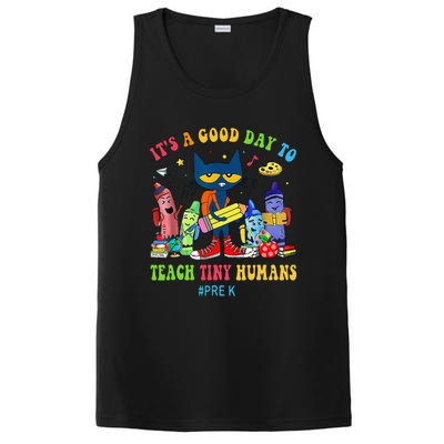 ItS A Good Day To Teach Tiny Humans Prek Cat Teacher Lover PosiCharge Competitor Tank