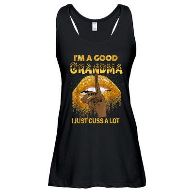 I'm A Good Grandma I Just Cuss A Lot Black Woman Mothers Day Ladies Essential Flowy Tank