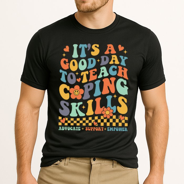 It's A Good Day To Teach Coping Skills Social Worker Cooling Performance Crew T-Shirt