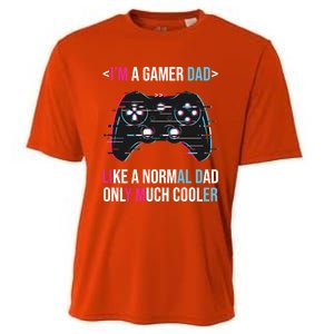 Im A Gamer Dad Like A Normal Dad Only Much Cooler Gaming Gift Cooling Performance Crew T-Shirt