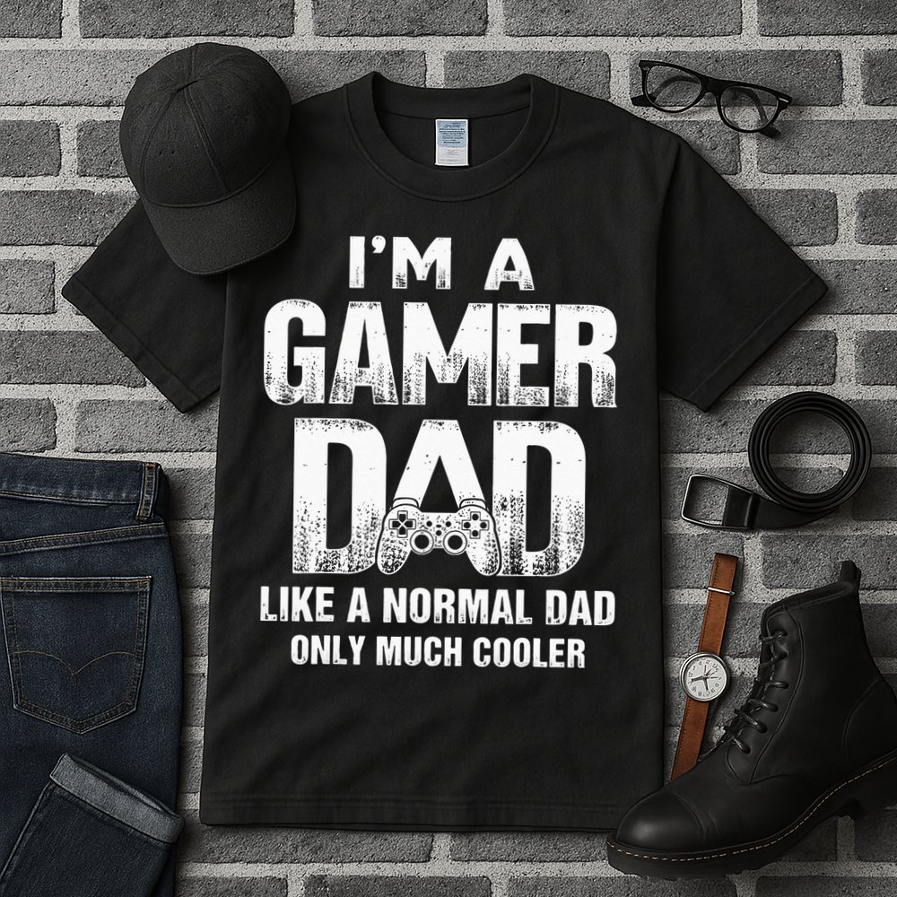 I'm A Gamer Dad Like A Normal Dad But Cooler Gaming Dad Tall T-Shirt
