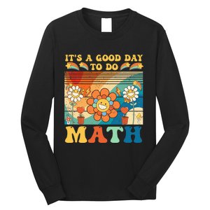 It's A Good Day To Do Math Retro Colors Sunset Long Sleeve Shirt