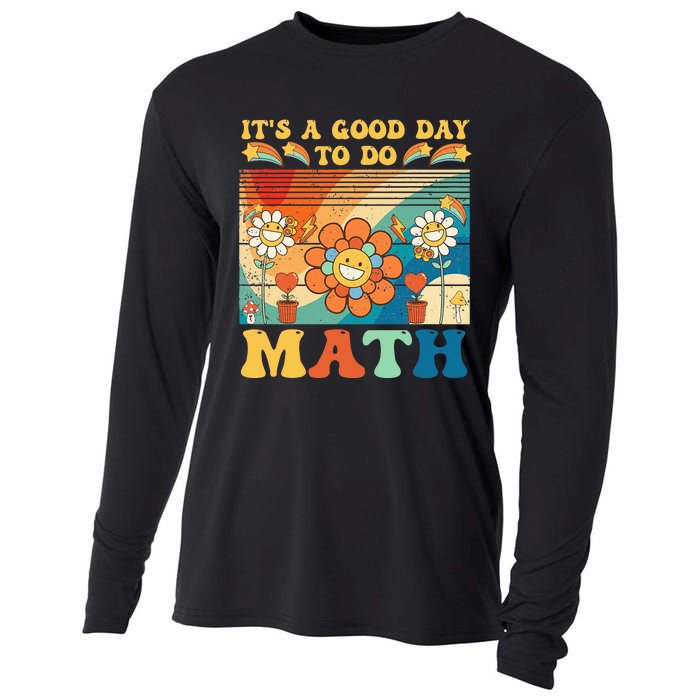 It's A Good Day To Do Math Retro Colors Sunset Cooling Performance Long Sleeve Crew