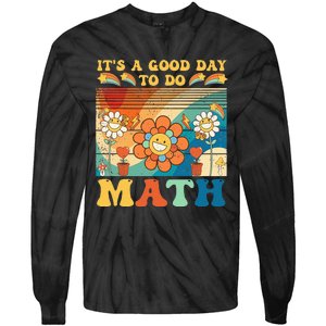 It's A Good Day To Do Math Retro Colors Sunset Tie-Dye Long Sleeve Shirt