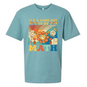 It's A Good Day To Do Math Retro Colors Sunset Sueded Cloud Jersey T-Shirt