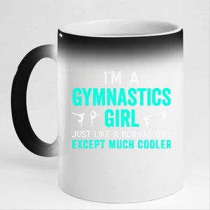 I'm A Gymnastics Gift For Gymnast Funny Teal 11oz Black Color Changing Mug