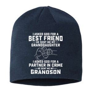 I Asked God For A Best Friend Great For Grandma Sustainable Beanie