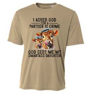 I Asked God Partner In Crime He Sent Me My Smartass Daughter Cooling Performance Crew T-Shirt