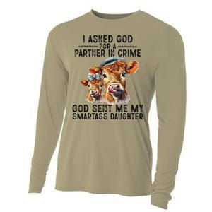 I Asked God Partner In Crime He Sent Me My Smartass Daughter Cooling Performance Long Sleeve Crew