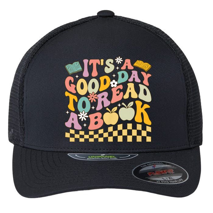 Its A Good Day To Read A Book Teacher Girl Boy Flexfit Unipanel Trucker Cap