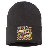 Its A Good Day To Read A Book Teacher Girl Boy Sustainable Knit Beanie