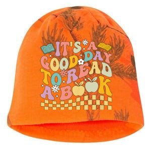 Its A Good Day To Read A Book Teacher Girl Boy Kati - Camo Knit Beanie