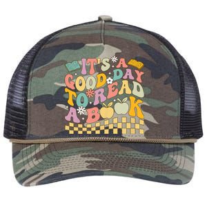 Its A Good Day To Read A Book Teacher Girl Boy Retro Rope Trucker Hat Cap