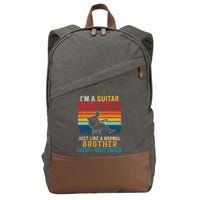 Im A Guitar Brother Definition Much Cooler Cotton Canvas Backpack