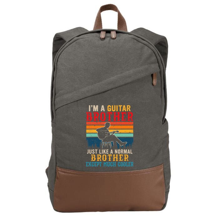 Im A Guitar Brother Definition Much Cooler Cotton Canvas Backpack