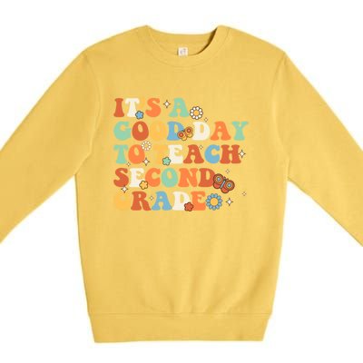 Its A Good Day To Teach Second Grade Teacher Back To School Cool Gift Premium Crewneck Sweatshirt