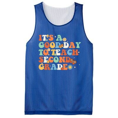 Its A Good Day To Teach Second Grade Teacher Back To School Cool Gift Mesh Reversible Basketball Jersey Tank