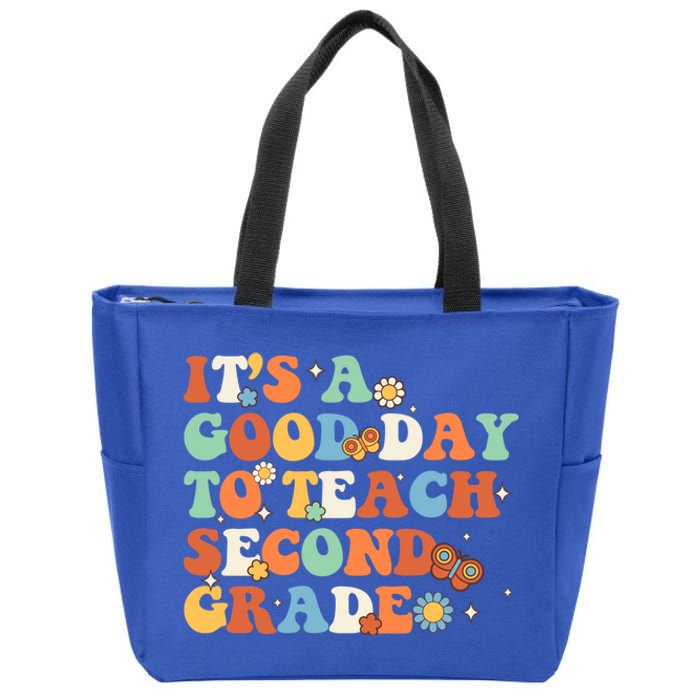 Its A Good Day To Teach Second Grade Teacher Back To School Cool Gift Zip Tote Bag