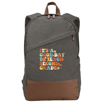 Its A Good Day To Teach Second Grade Teacher Back To School Cool Gift Cotton Canvas Backpack