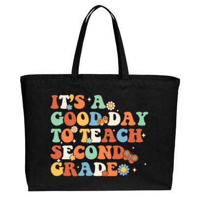 Its A Good Day To Teach Second Grade Teacher Back To School Cool Gift Cotton Canvas Jumbo Tote