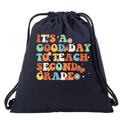 Its A Good Day To Teach Second Grade Teacher Back To School Cool Gift Drawstring Bag