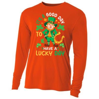 It's A Good Day To Have A Good Day St Patricks Day Cooling Performance Long Sleeve Crew