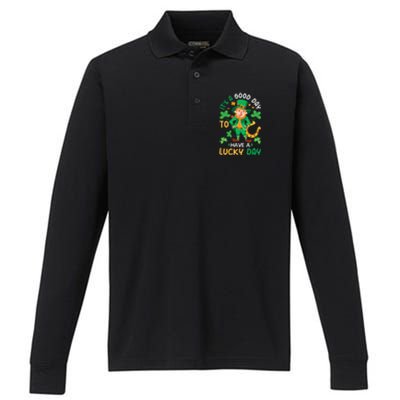 It's A Good Day To Have A Good Day St Patricks Day Performance Long Sleeve Polo