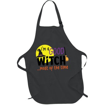 Im A Good Witch Most Of The Time Witch Hat Halloween Quote Apron