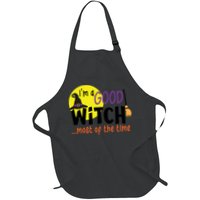 Im A Good Witch Most Of The Time Witch Hat Halloween Quote Apron