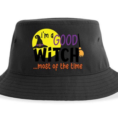 Im A Good Witch Most Of The Time Witch Hat Halloween Quote Sustainable Bucket Hat