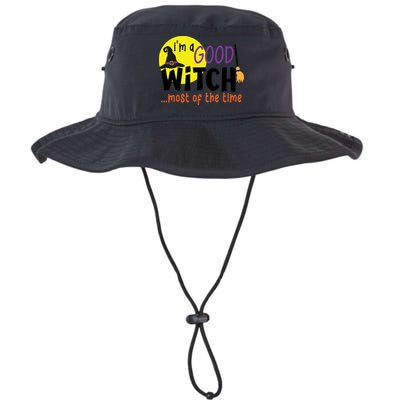 Im A Good Witch Most Of The Time Witch Hat Halloween Quote Bucket Hat