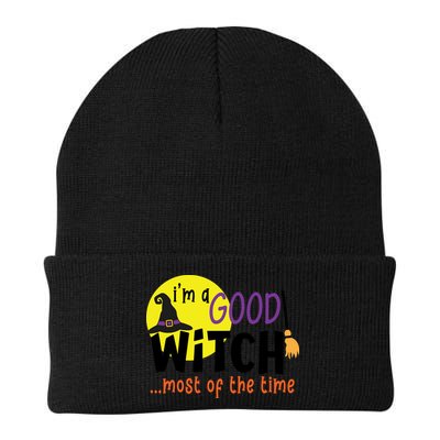 Im A Good Witch Most Of The Time Witch Hat Halloween Quote Beanie