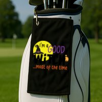 Im A Good Witch Most Of The Time Witch Hat Halloween Quote Golf Towel