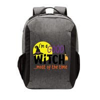 Im A Good Witch Most Of The Time Witch Hat Halloween Quote Vector Backpack